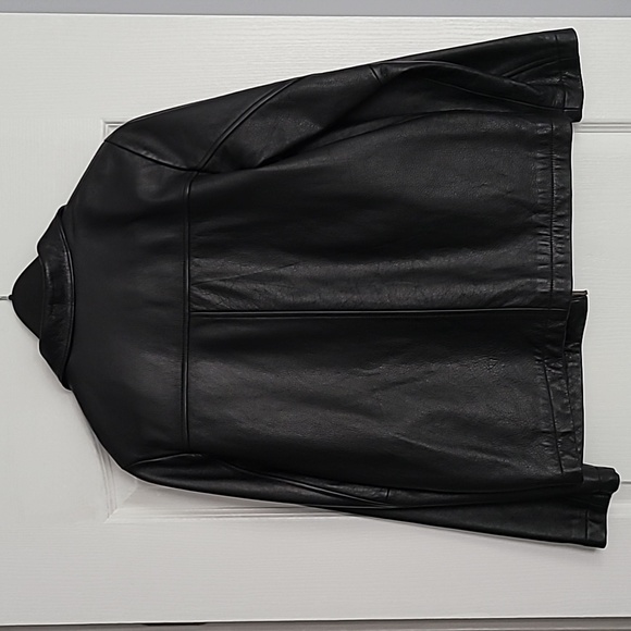 Girl's Black Copper Key Genuine Leather Jacket Size 14/16 - Picture 6 of 10